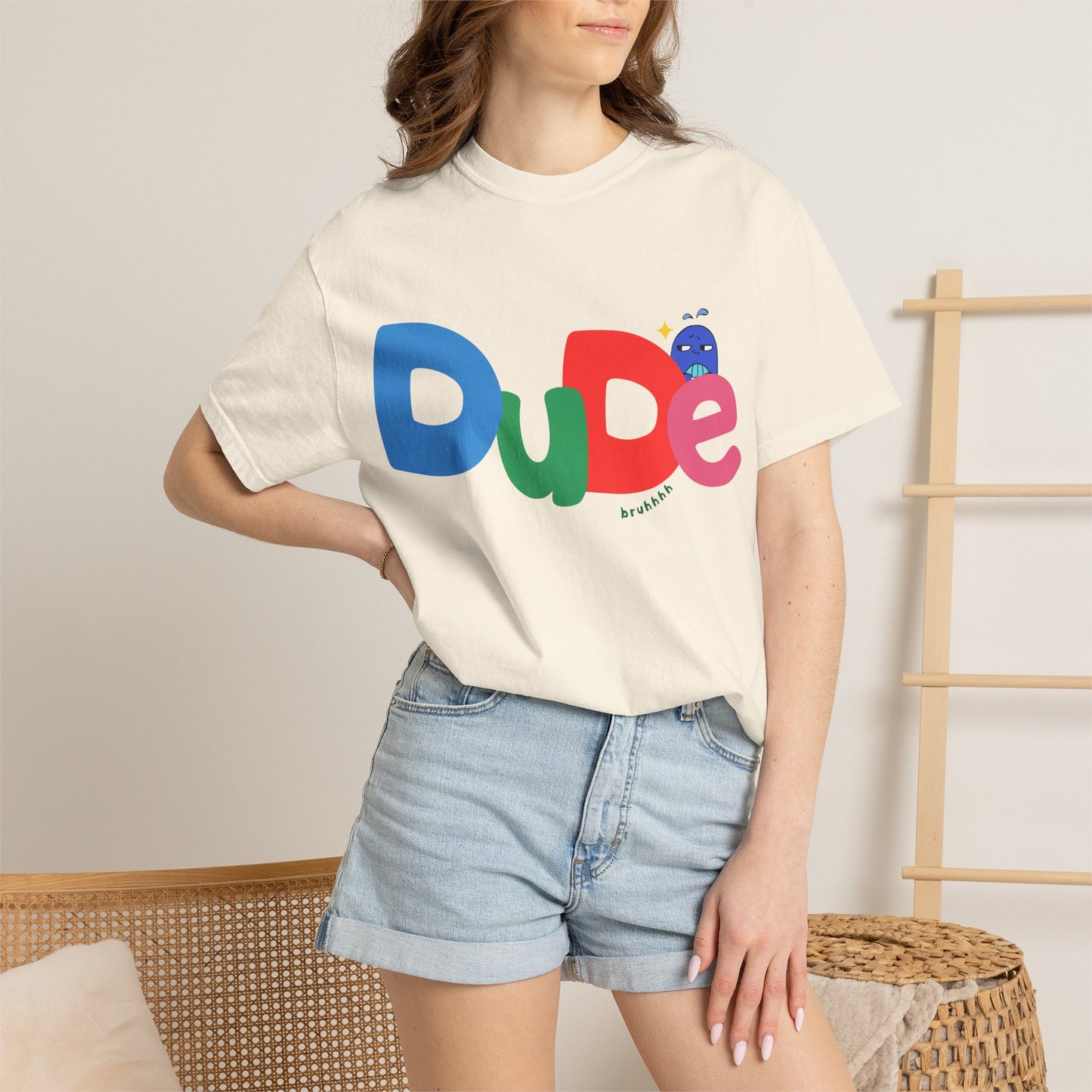 Dude Color-Block Graphic T-Shirt