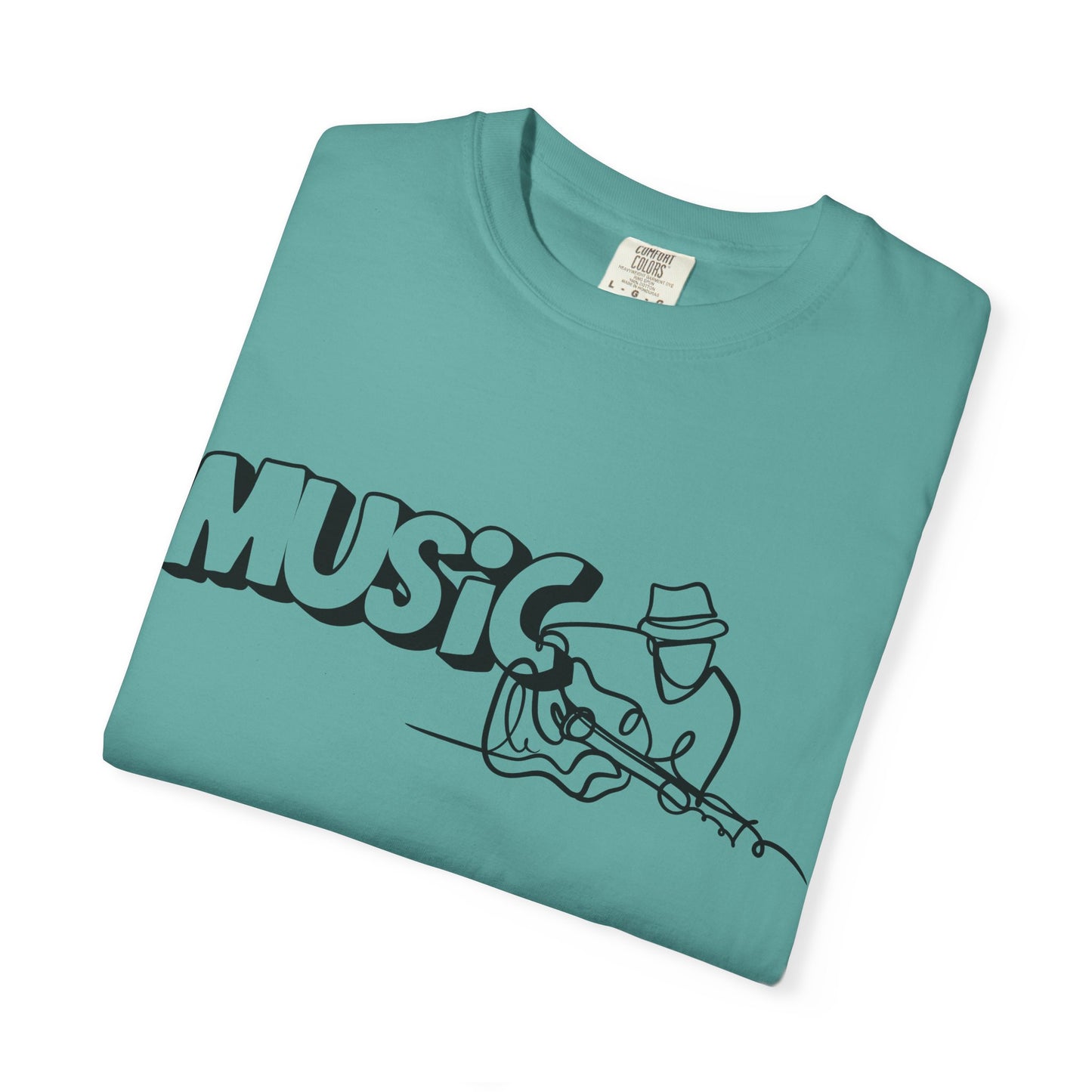 Music Guitar Tee — Minimalist Guitarist Graphic T-Shirt